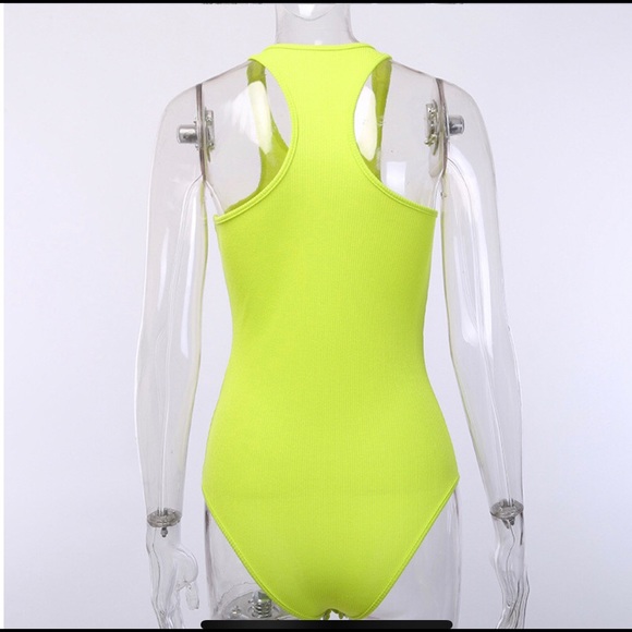 NWT Trendy Neon Yellow Bodysuit - Picture 3 of 5
